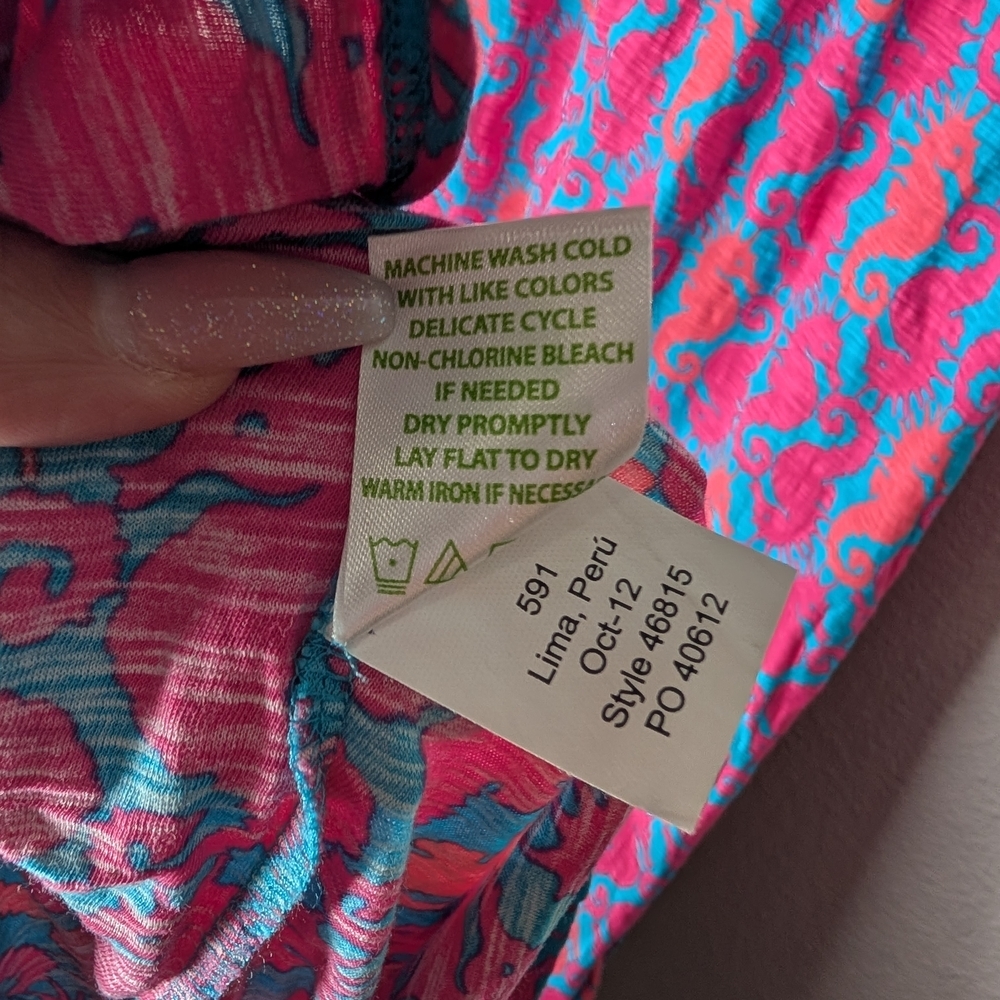 Lilly Pulitzer Vibrant Pink and Blue Maxi Dress - Picture 9 of 10